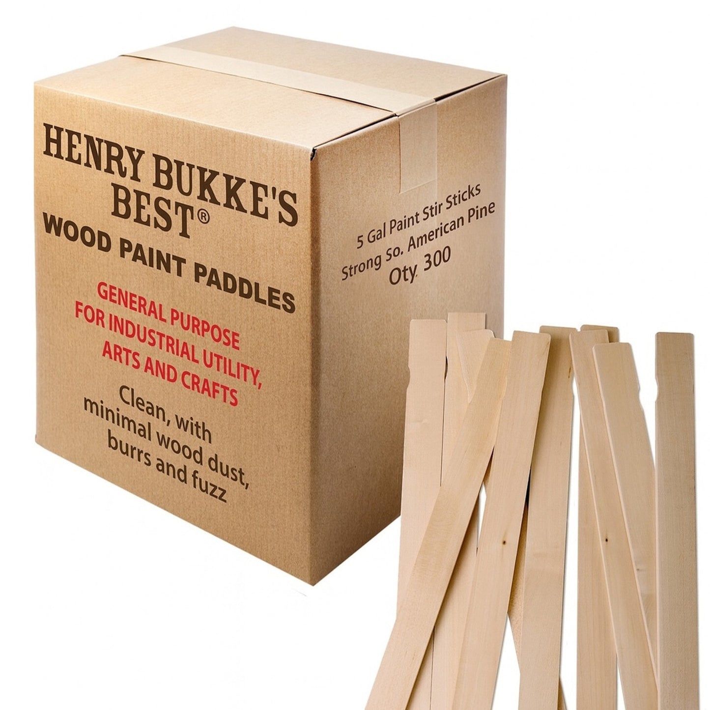 Curated So. American Radiata Pine 5-Gallon Stir Sticks 21" x 1-1/2 x 1/4"